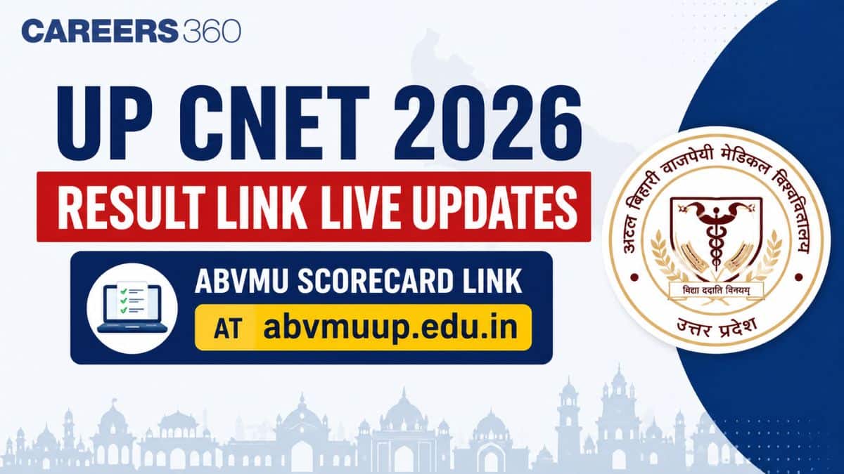 UP CNET 2026 Result Link Live Updates: ABVMU Scorecard Link at abvmuup.edu.in